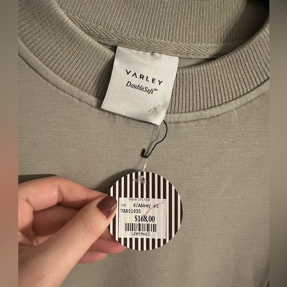 NWT Varley Maple DoubleSoft Dress in Abbey Stone / Khaki - S - Picture 8 of 12